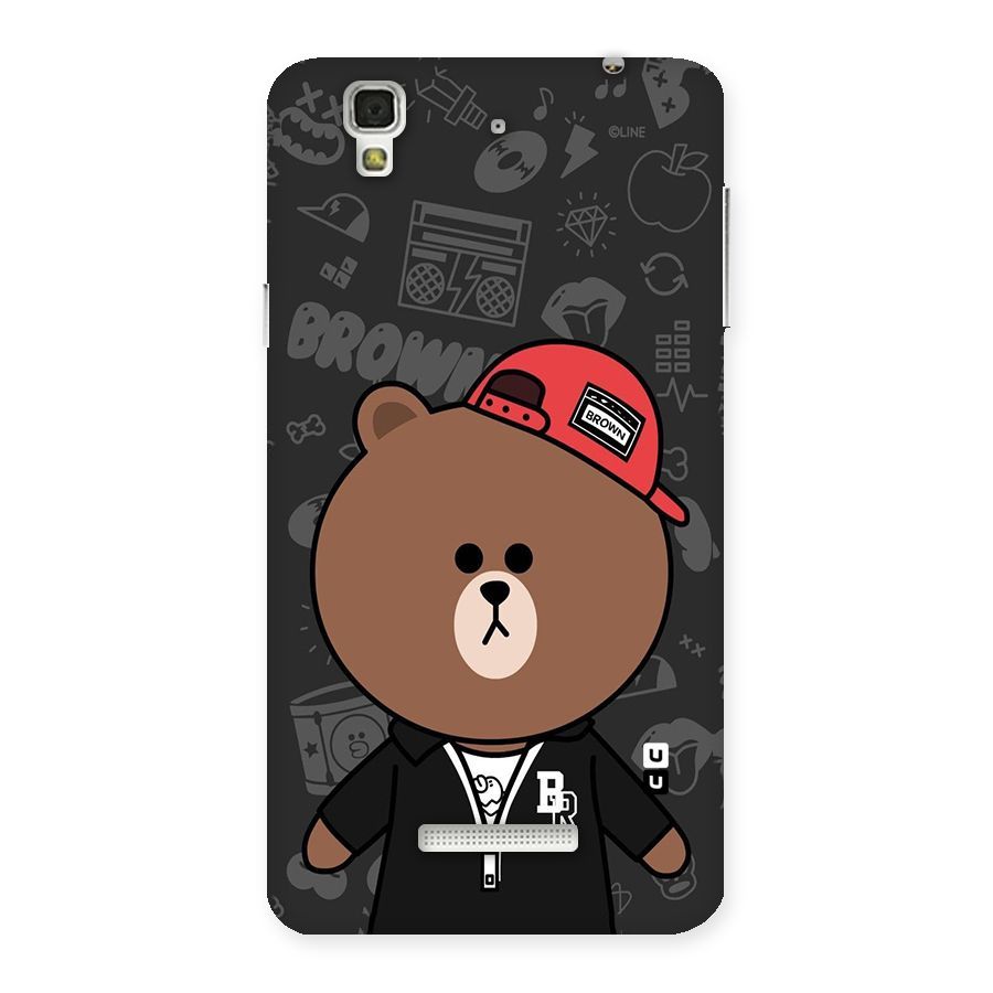 Panda Brown Back Case for YU Yureka Plus