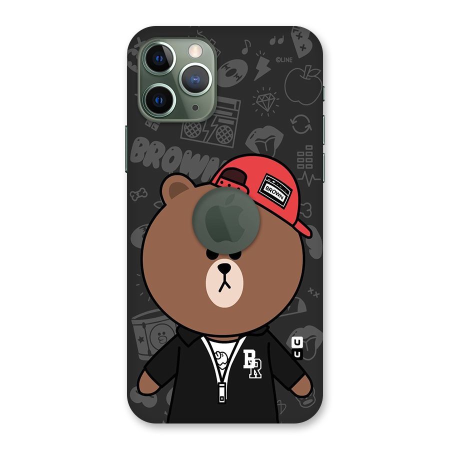 Panda Brown Back Case for iPhone 11 Pro Logo  Cut