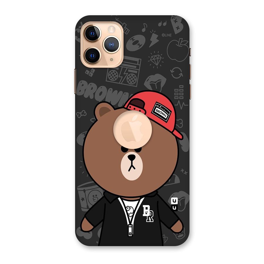 Panda Brown Back Case for iPhone 11 Pro Max Logo Cut