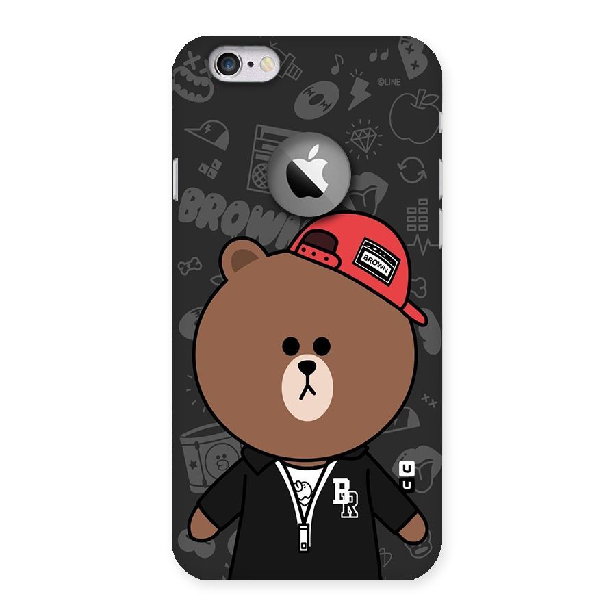 Panda Brown Back Case for iPhone 6 Logo Cut