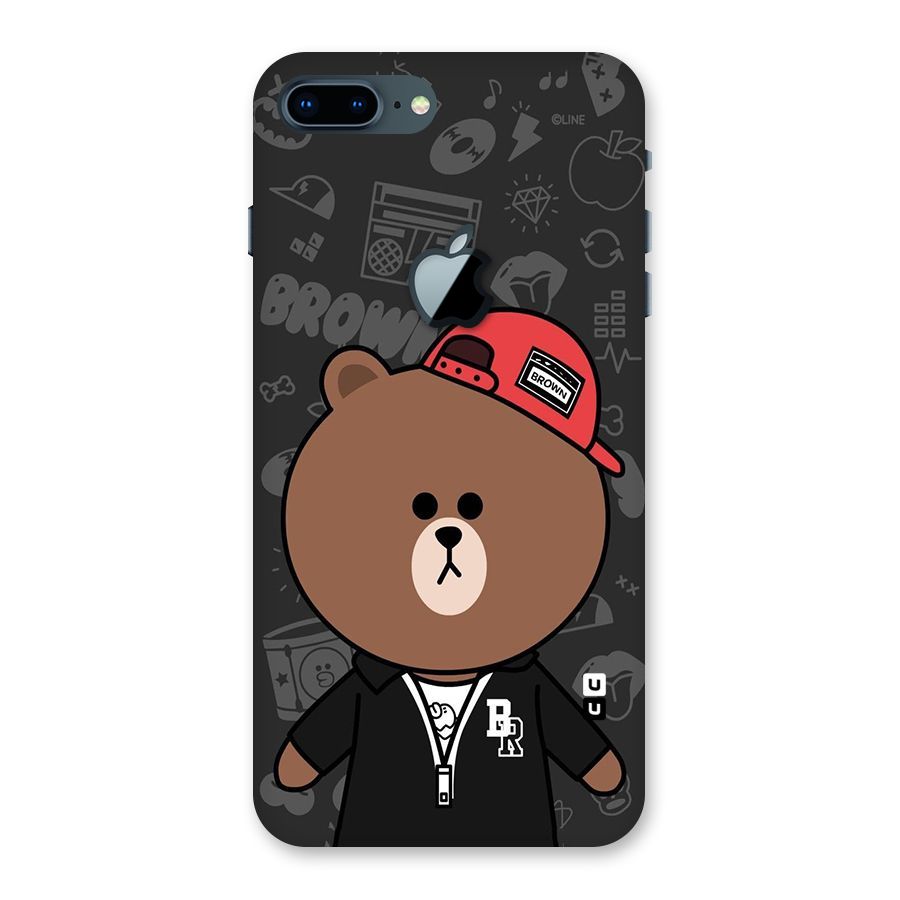 Panda Brown Back Case for iPhone 7 Plus Apple Cut
