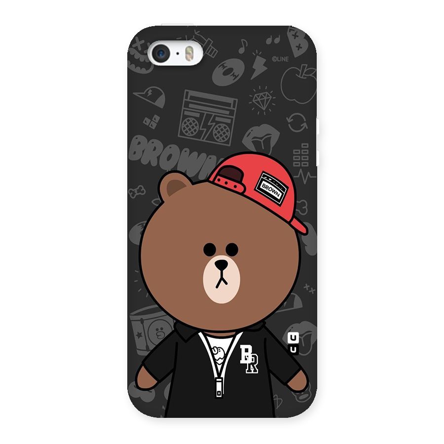 Panda Brown Back Case for iPhone SE