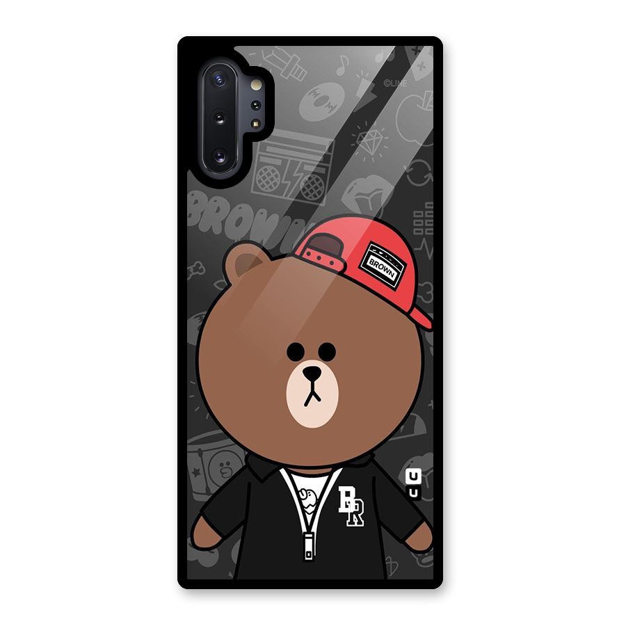 Panda Brown Glass Back Case for Galaxy Note 10 Plus