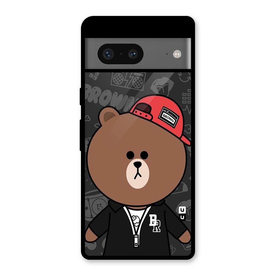 Panda Brown Glass Back Case for Google Pixel 7