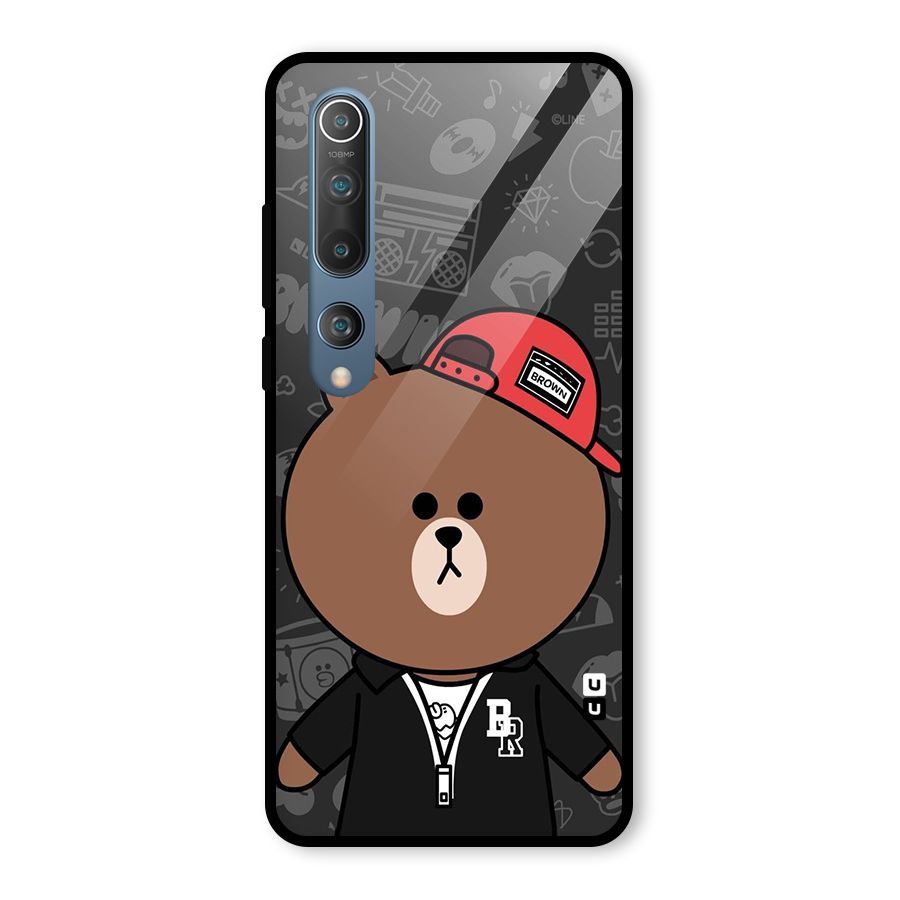Panda Brown Glass Back Case for Mi 10