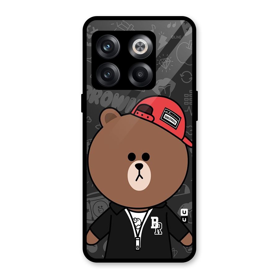 Panda Brown Glass Back Case for OnePlus 10T