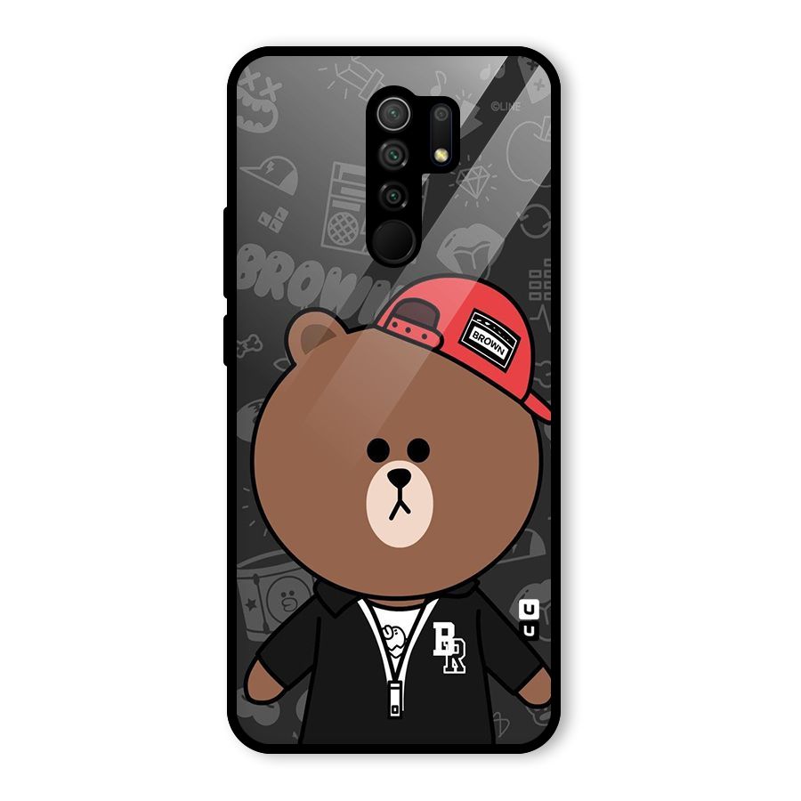 Panda Brown Glass Back Case for Poco M2