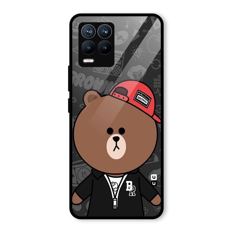 Panda Brown Glass Back Case for Realme 8