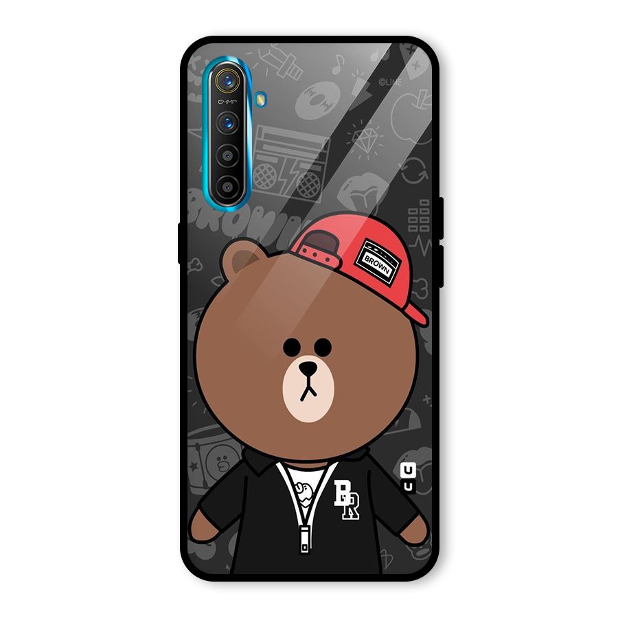 Panda Brown Glass Back Case for Realme X2