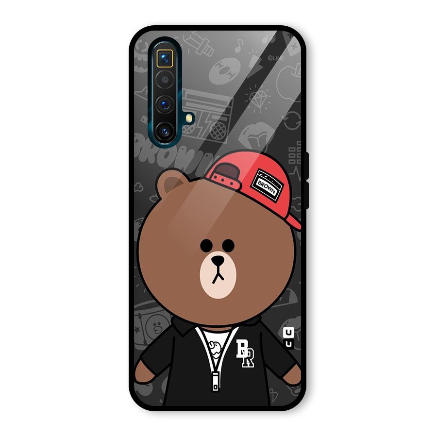 Panda Brown Glass Back Case for Realme X3 SuperZoom