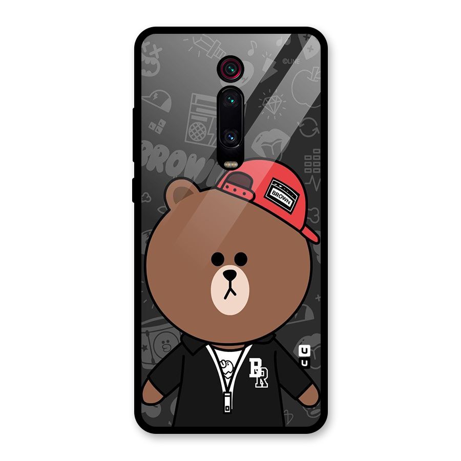 Panda Brown Glass Back Case for Redmi K20 Pro