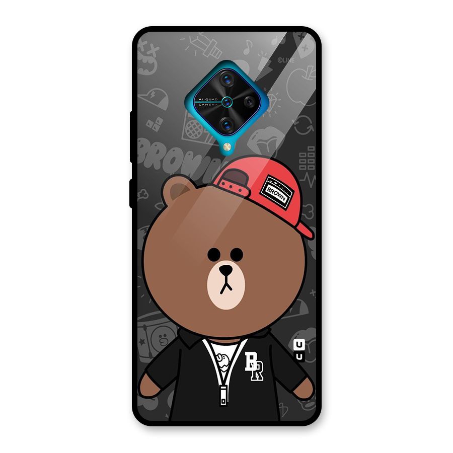 Panda Brown Glass Back Case for Vivo S1 Pro