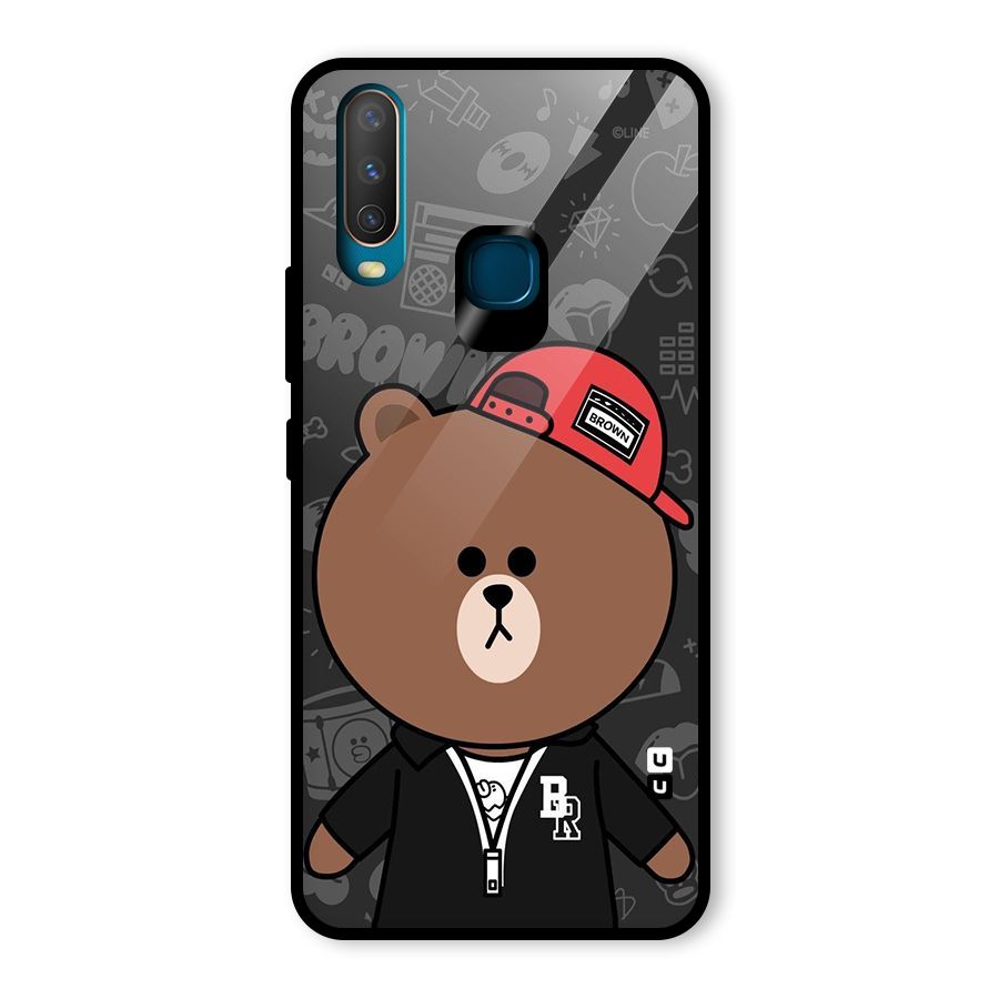 Panda Brown Glass Back Case for Vivo U10