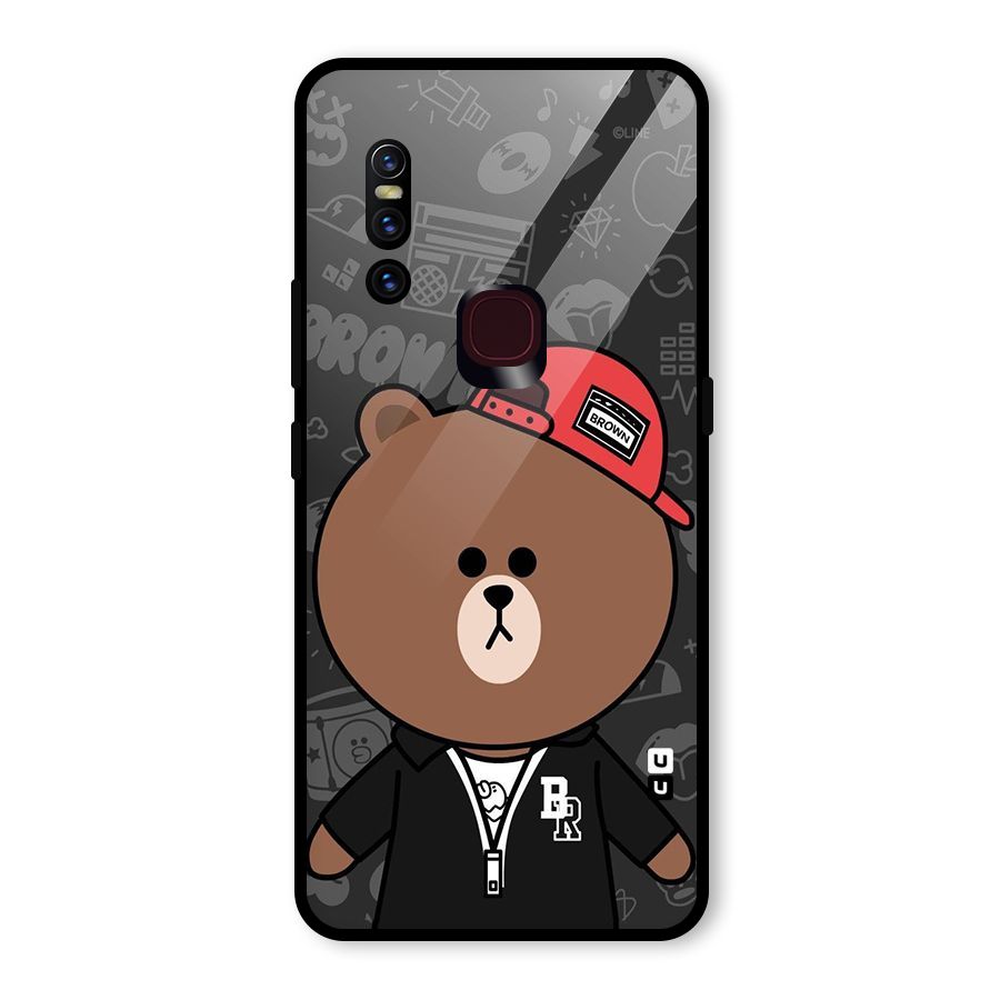 Panda Brown Glass Back Case for Vivo V15
