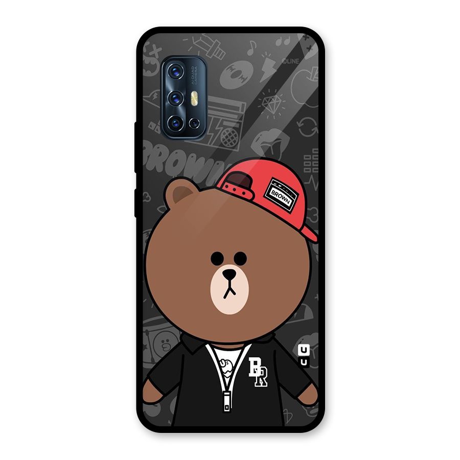 Panda Brown Glass Back Case for Vivo V17