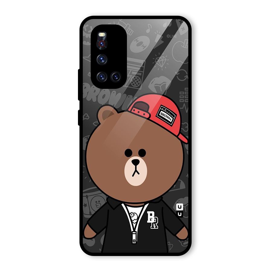 Panda Brown Glass Back Case for Vivo V19