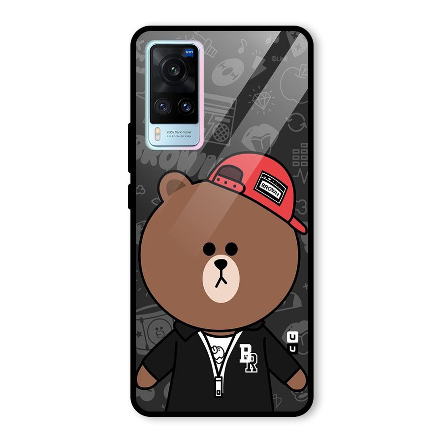Panda Brown Glass Back Case for Vivo X60
