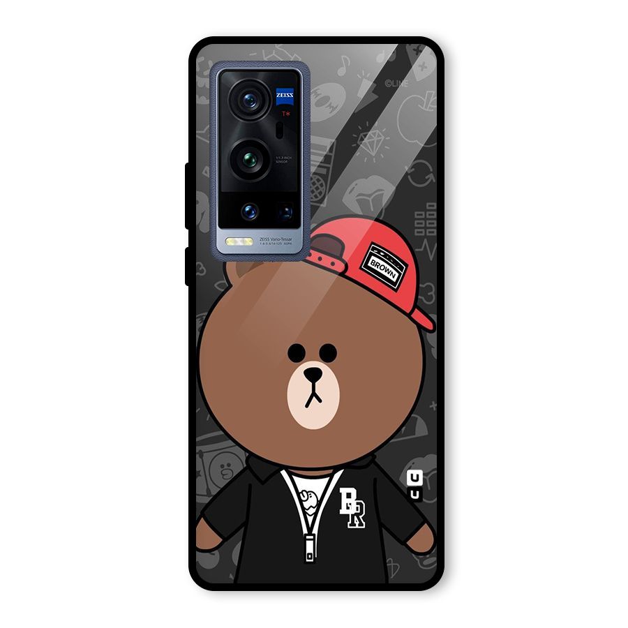 Panda Brown Glass Back Case for Vivo X60 Pro Plus