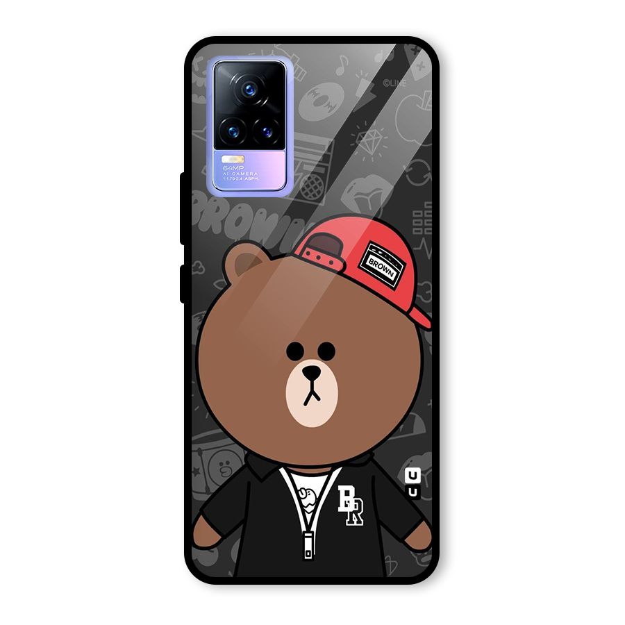 Panda Brown Glass Back Case for Vivo Y73