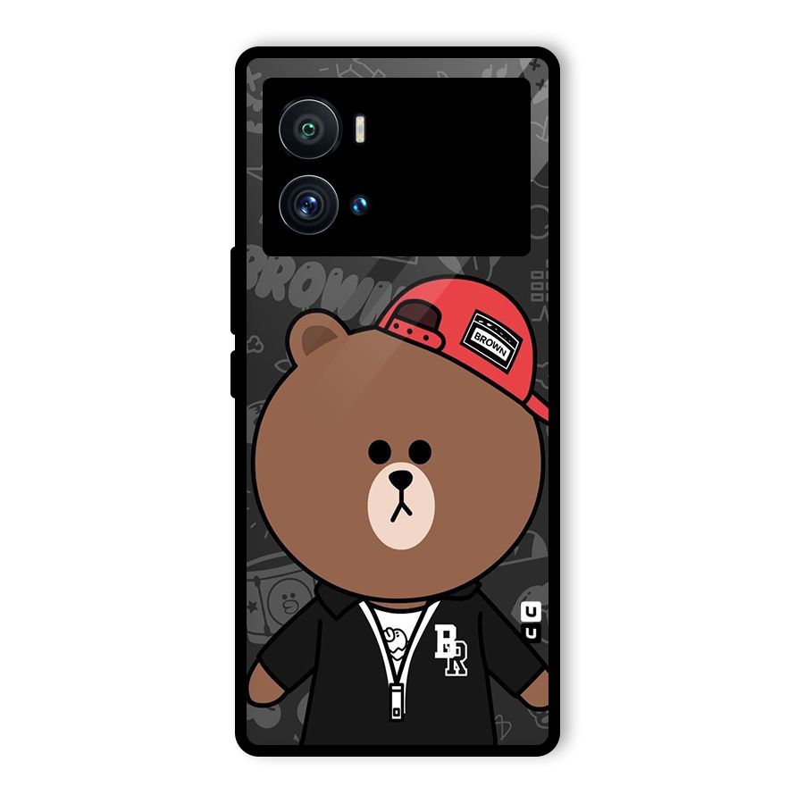 Panda Brown Glass Back Case for Vivo iQOO 9 Pro