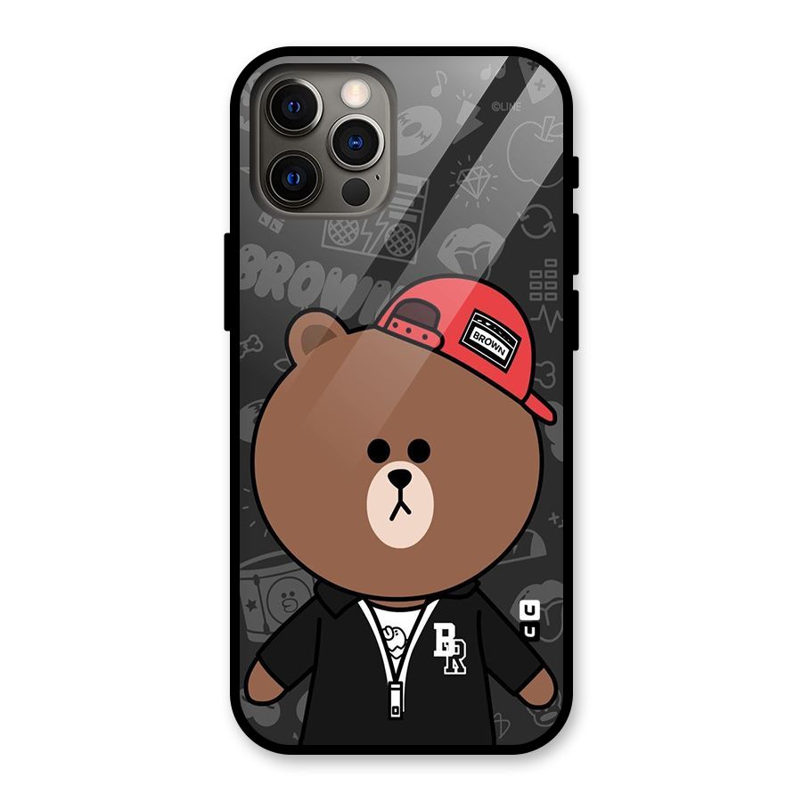 Panda Brown Glass Back Case for iPhone 12 Pro