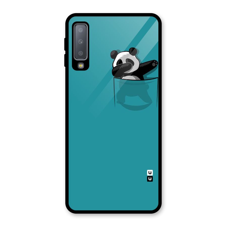 Panda Dabbing Away Glass Back Case for Galaxy A7 (2018)