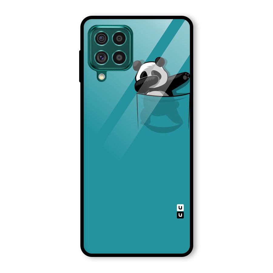 Panda Dabbing Away Glass Back Case for Galaxy F62