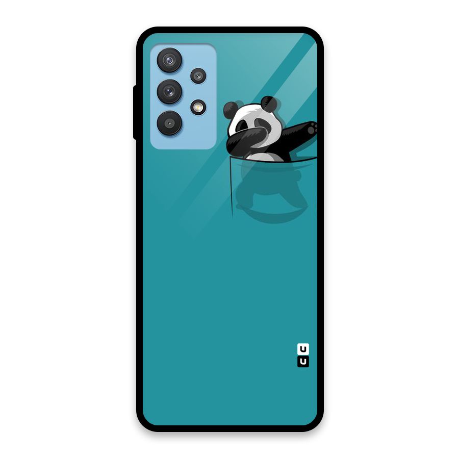 Panda Dabbing Away Glass Back Case for Galaxy M32 5G