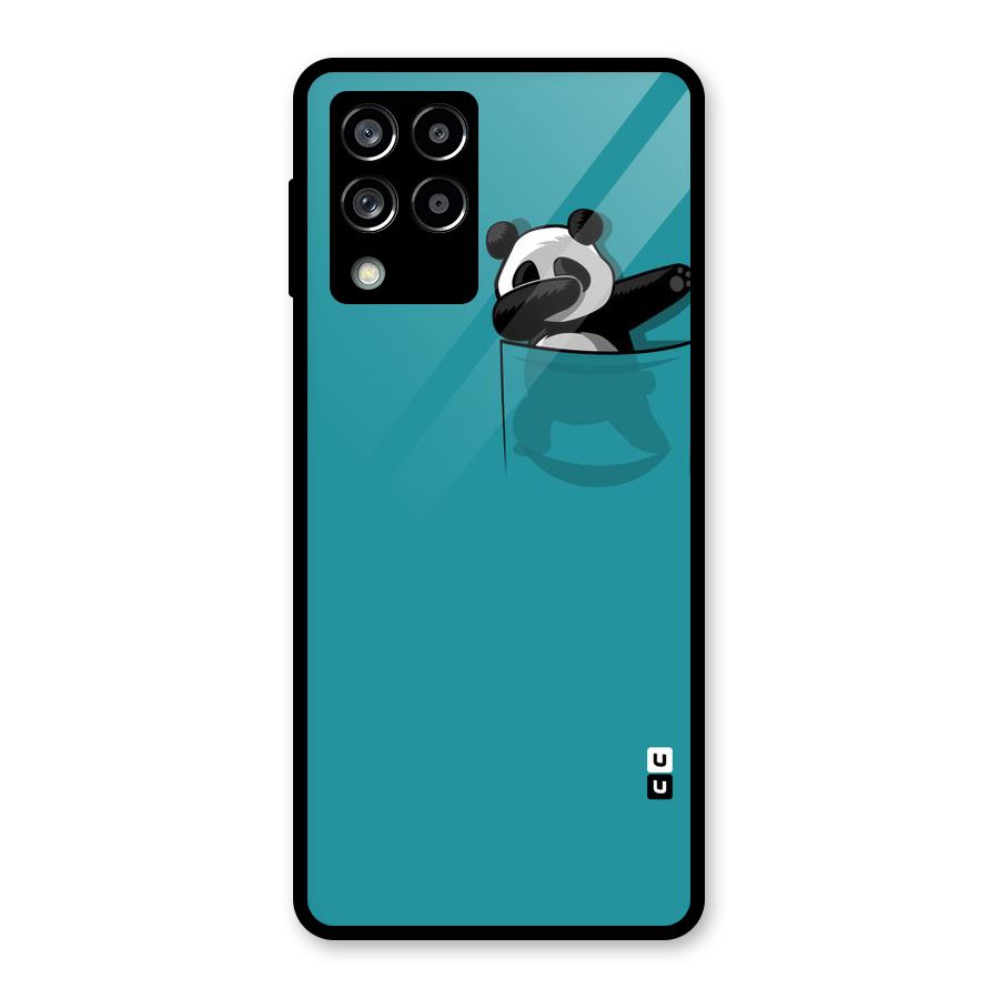 Panda Dabbing Away Glass Back Case for Galaxy M53 5G