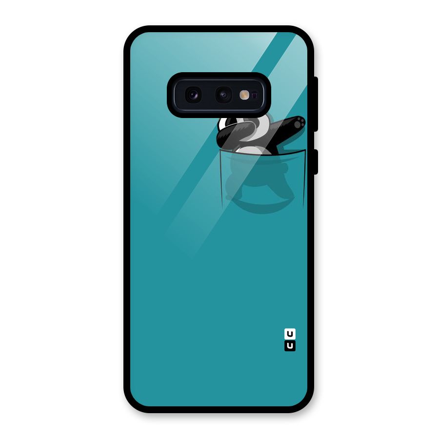 Panda Dabbing Away Glass Back Case for Galaxy S10e