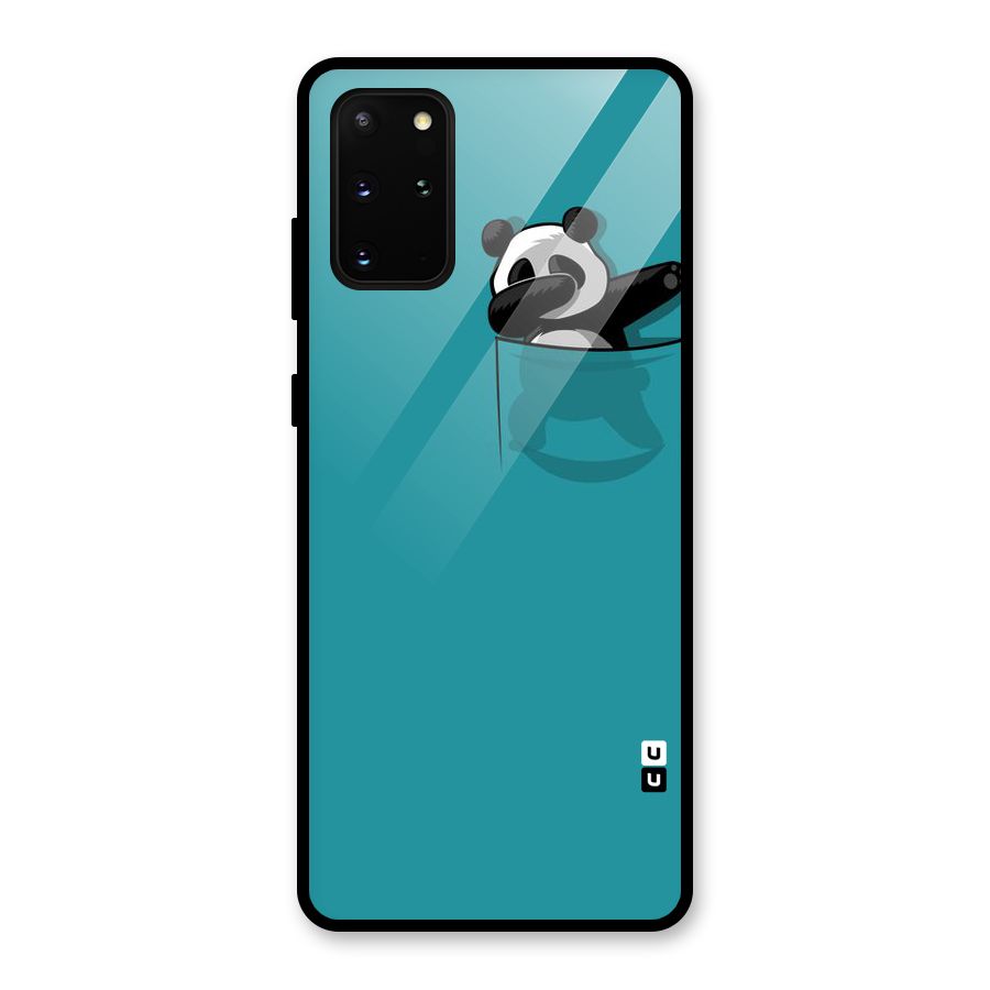 Panda Dabbing Away Glass Back Case for Galaxy S20 Plus