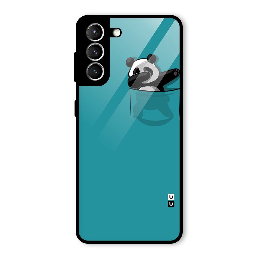 Panda Dabbing Away Glass Back Case for Galaxy S21 5G