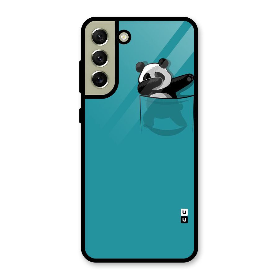 Panda Dabbing Away Glass Back Case for Galaxy S21 FE 5G