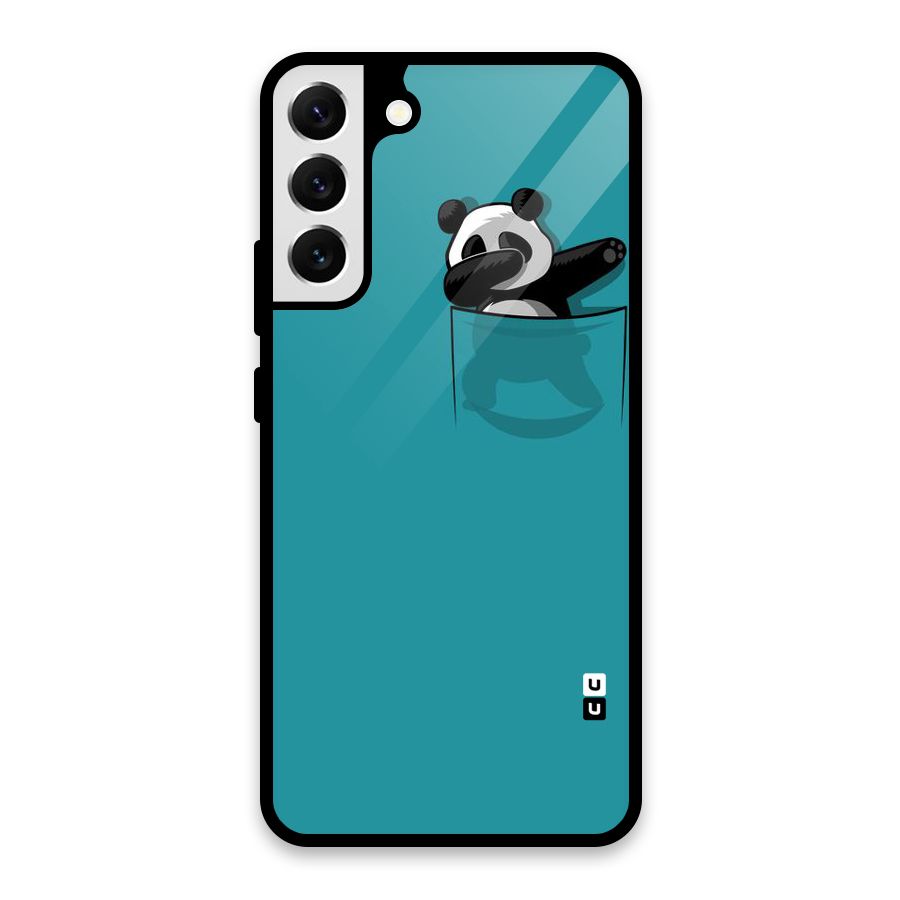 Panda Dabbing Away Glass Back Case for Galaxy S22 Plus 5G