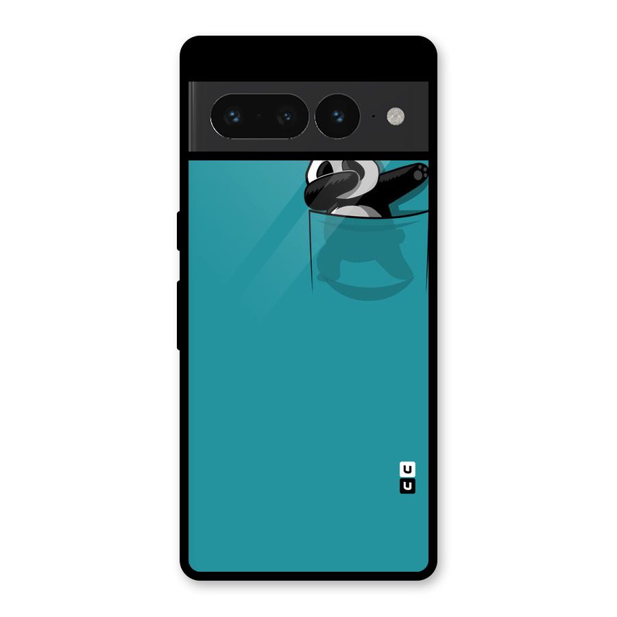 Panda Dabbing Away Glass Back Case for Google Pixel 7 Pro