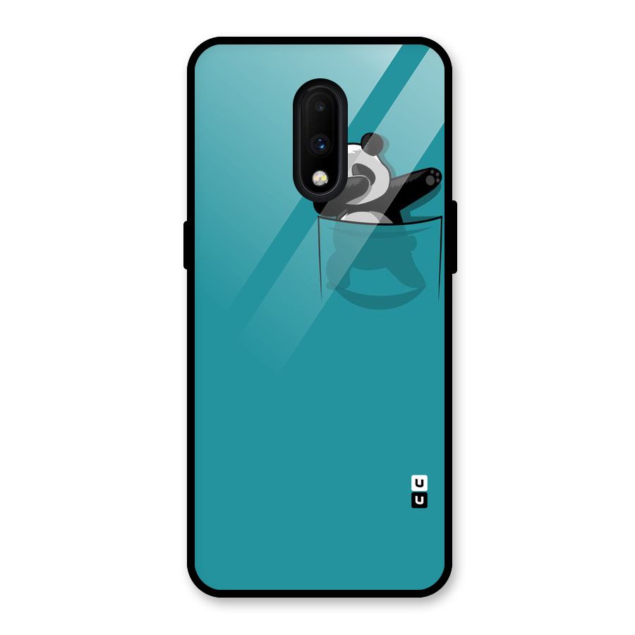 Panda Dabbing Away Glass Back Case for OnePlus 7