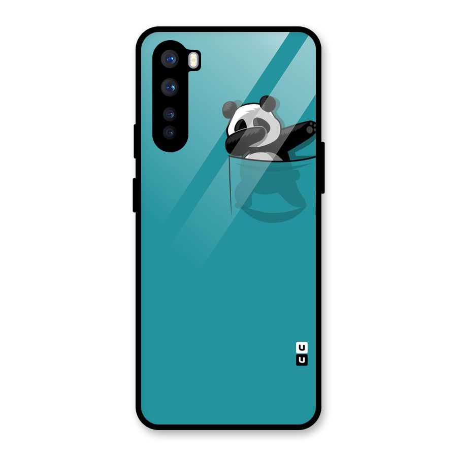 Panda Dabbing Away Glass Back Case for OnePlus Nord