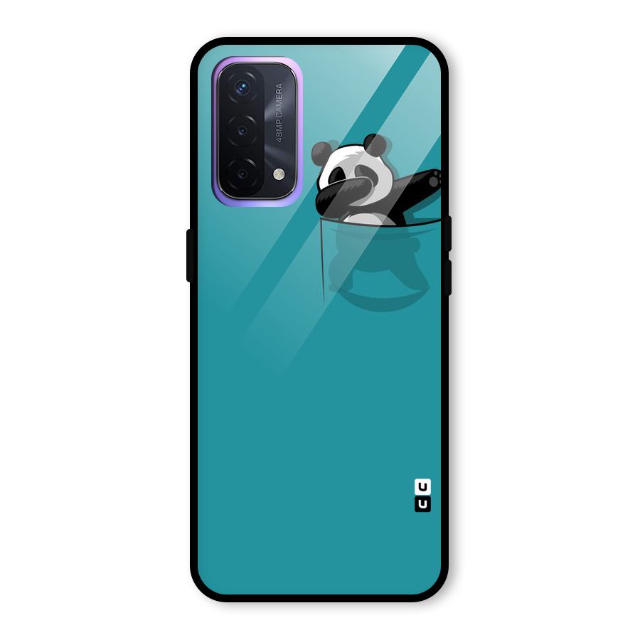 Panda Dabbing Away Glass Back Case for Oppo A74 5G
