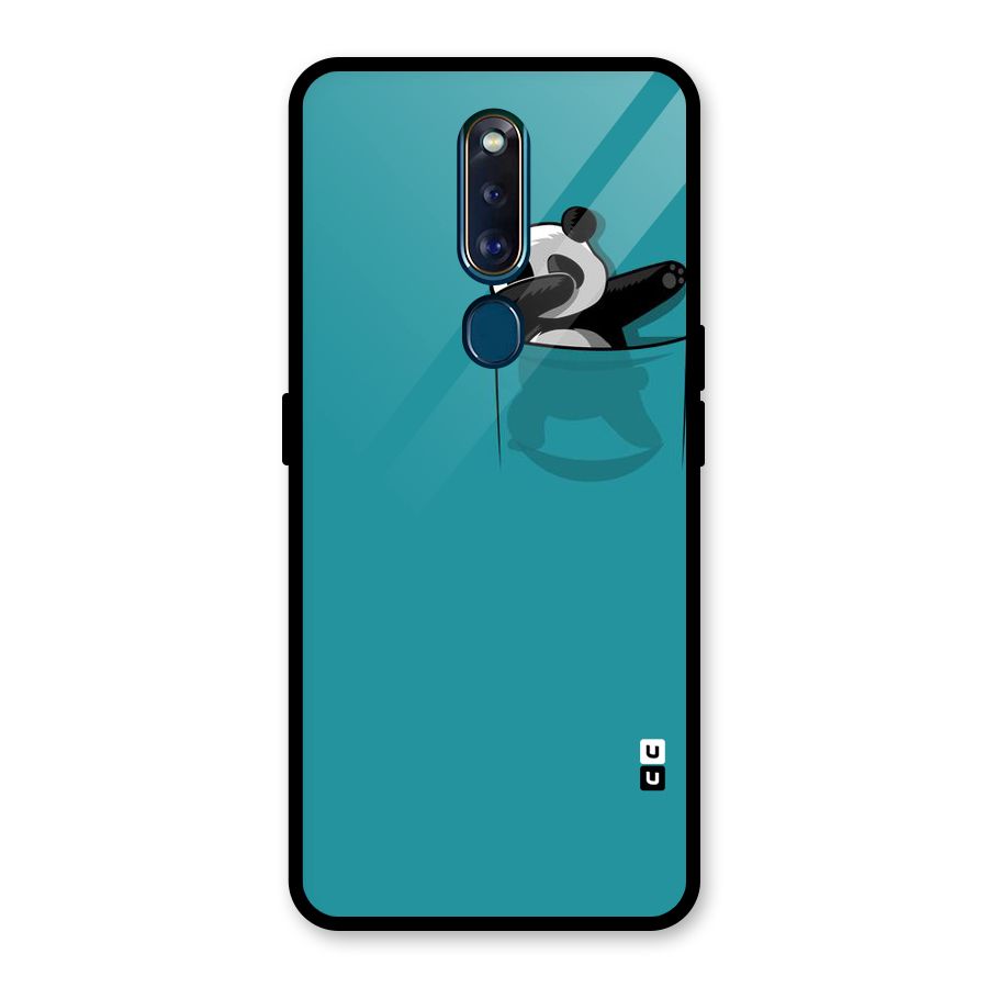 Panda Dabbing Away Glass Back Case for Oppo F11 Pro