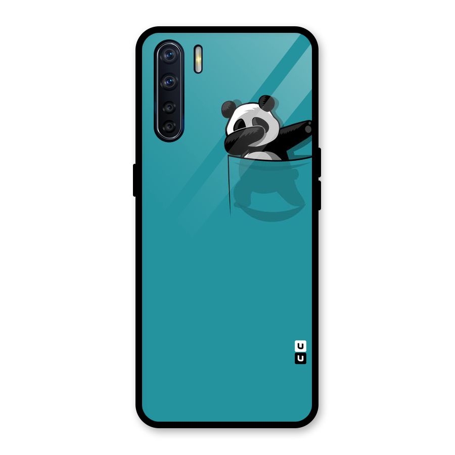 Panda Dabbing Away Glass Back Case for Oppo F15