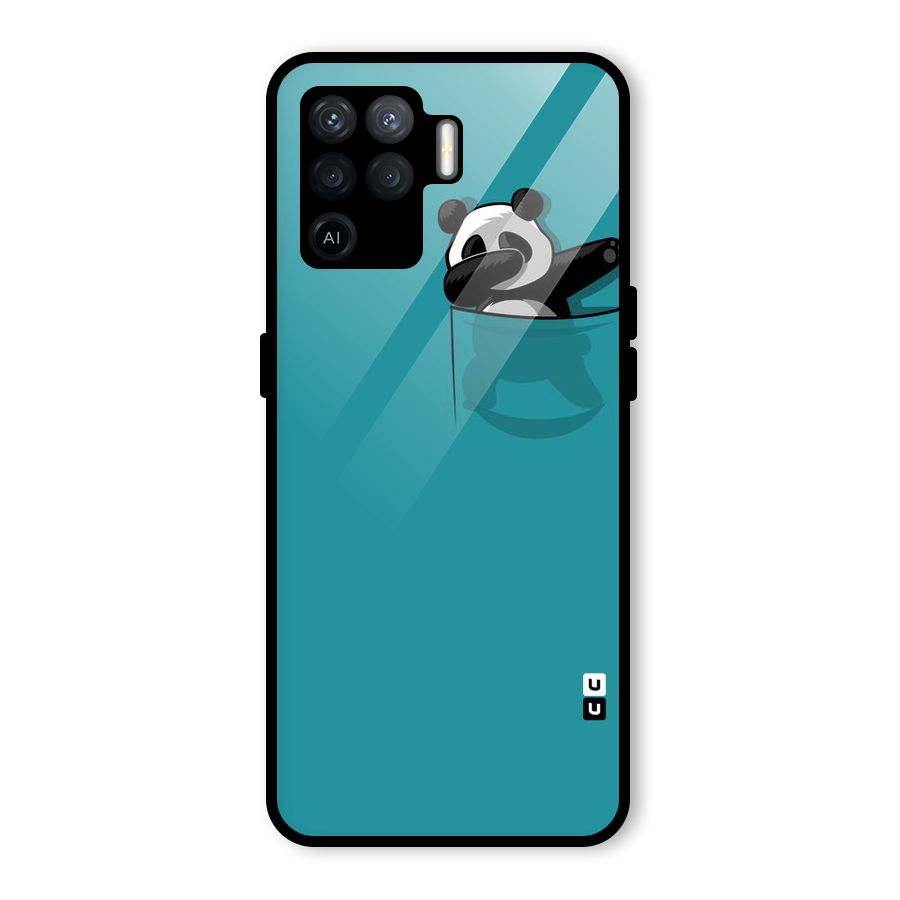 Panda Dabbing Away Glass Back Case for Oppo F19 Pro