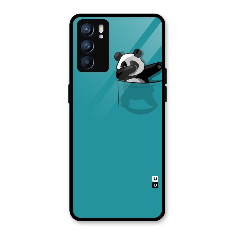 Panda Dabbing Away Glass Back Case for Oppo Reno6 5G