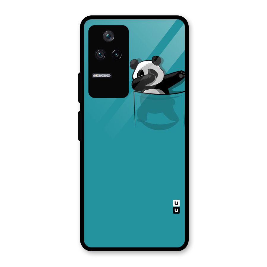 Panda Dabbing Away Glass Back Case for Poco F4 5G