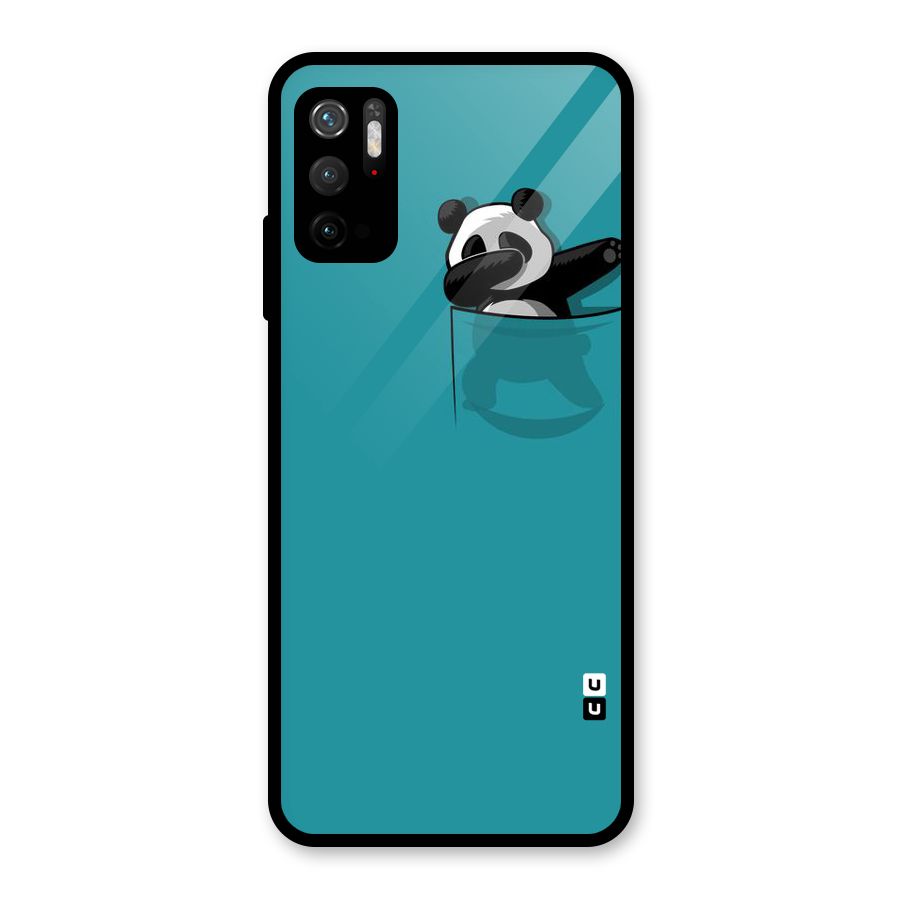 Panda Dabbing Away Glass Back Case for Poco M3 Pro 5G