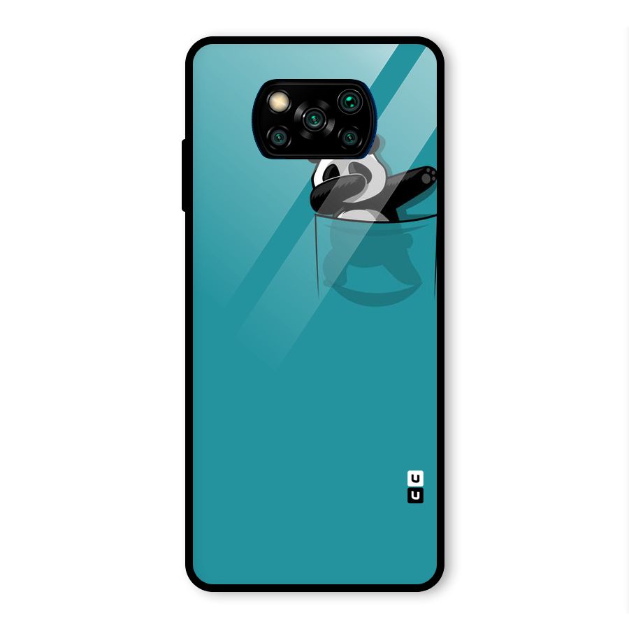 Panda Dabbing Away Glass Back Case for Poco X3 Pro