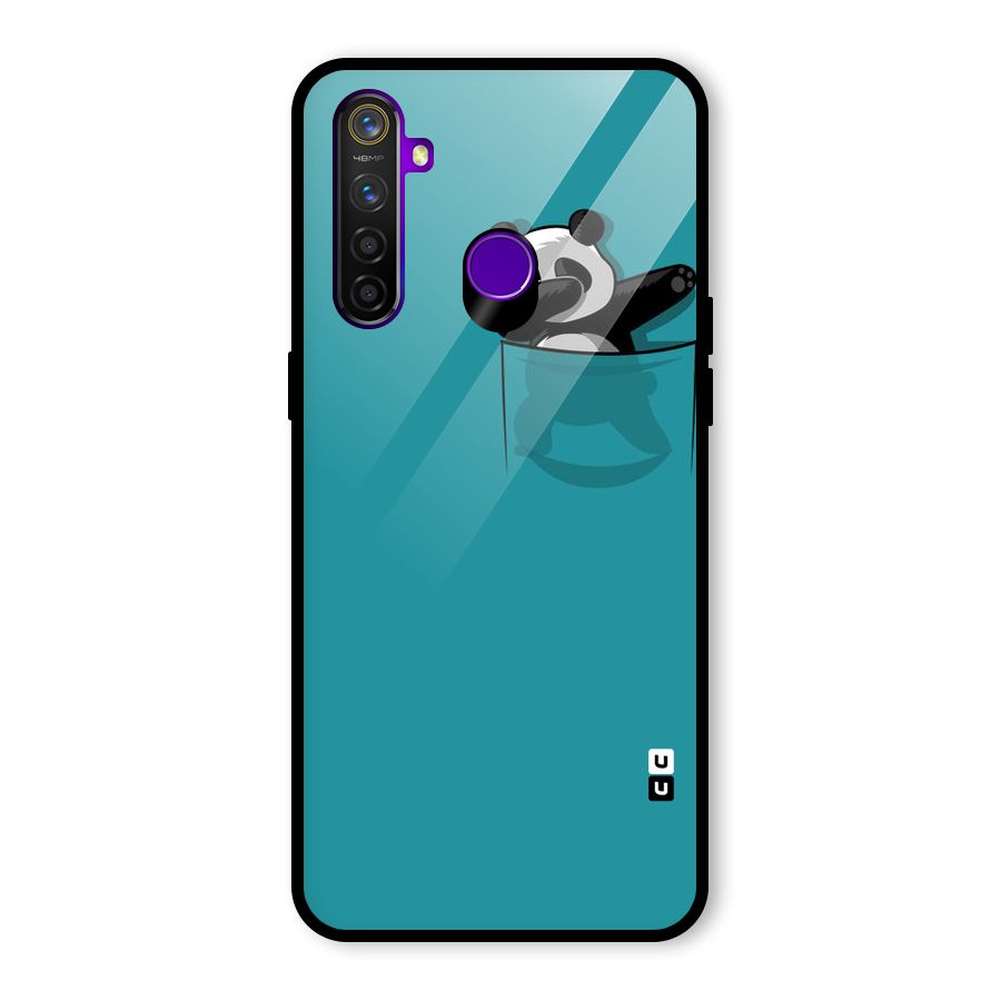 Panda Dabbing Away Glass Back Case for Realme 5 Pro
