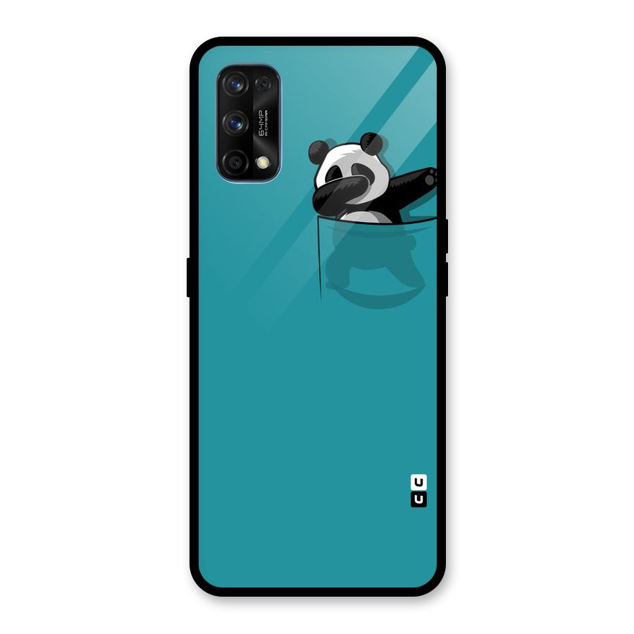 Panda Dabbing Away Glass Back Case for Realme 7 Pro