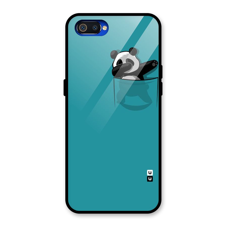 Panda Dabbing Away Glass Back Case for Realme C2