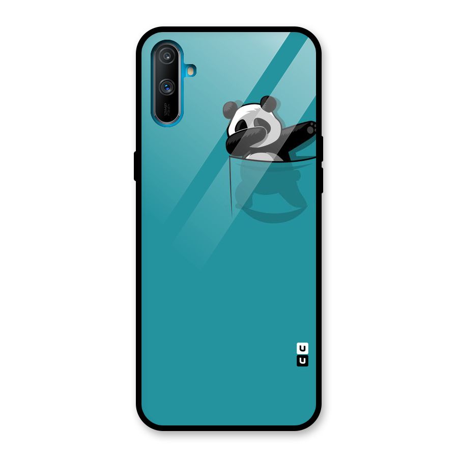Panda Dabbing Away Glass Back Case for Realme C3