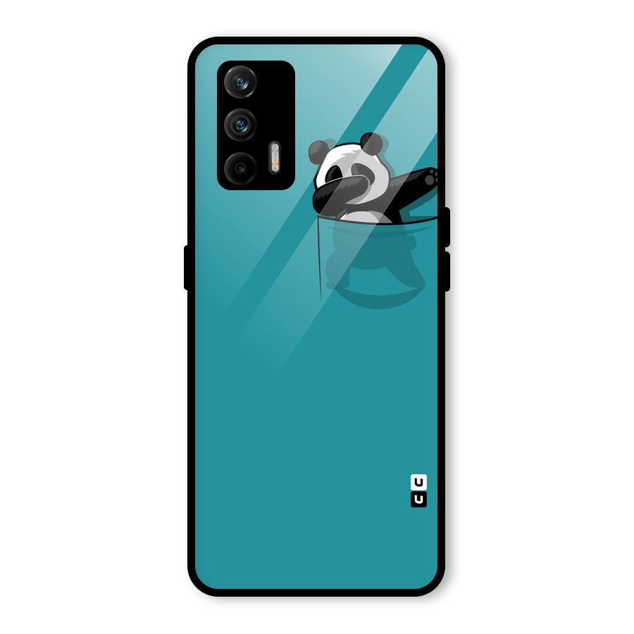 Panda Dabbing Away Glass Back Case for Realme X7 Max
